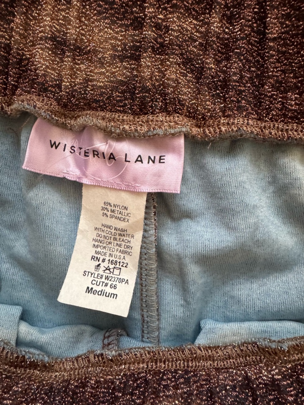 Women’s Wisteria Lane Metallic Tiger Print Palazzo Pants Set - Picture 6 of 7